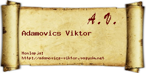 Adamovics Viktor névjegykártya
